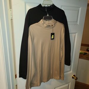 Murano Long Sleeve Shirts in Black and Tan